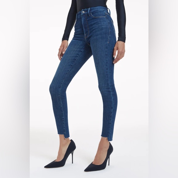 Ladies jeans by Good American - GOOD WAIST STEP HEM *pics by GA - Picture 1 of 7